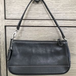 Coach black leather small bag